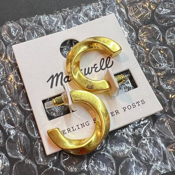 Madewell Archway Chunky Small Hoop Earrings - Picture 2 of 3